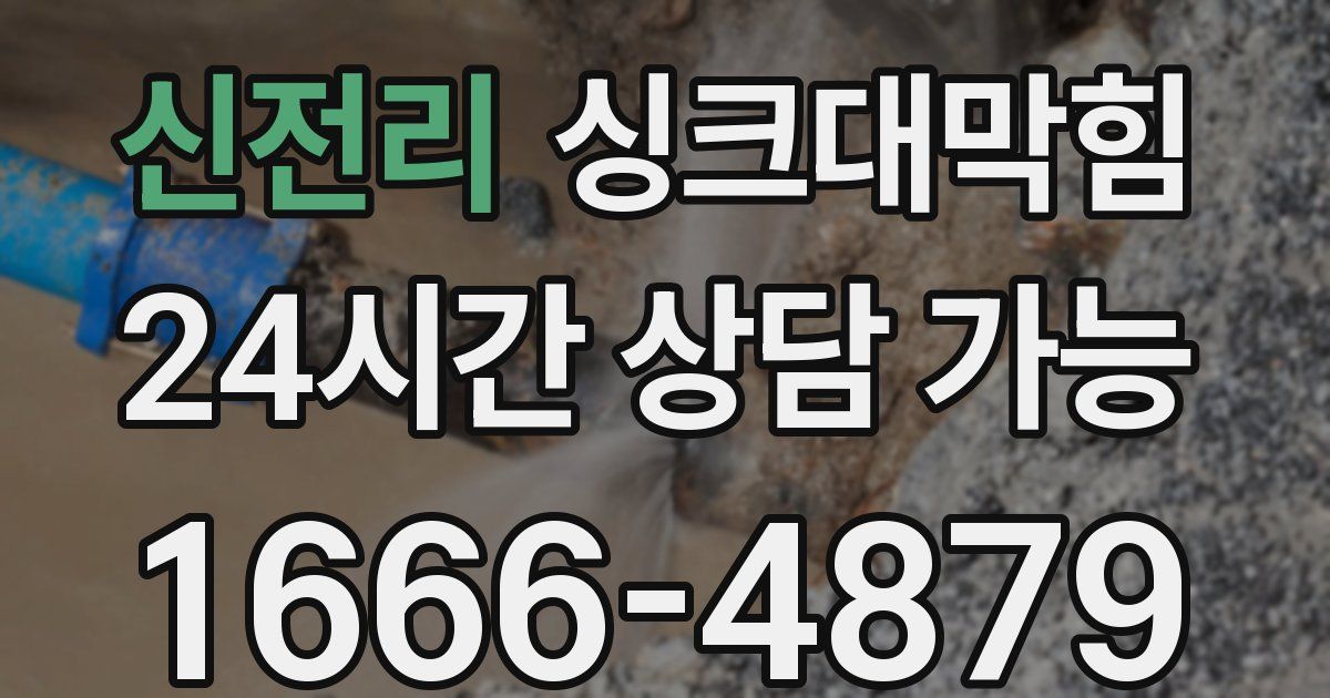 신전리 싱크대 뚫기