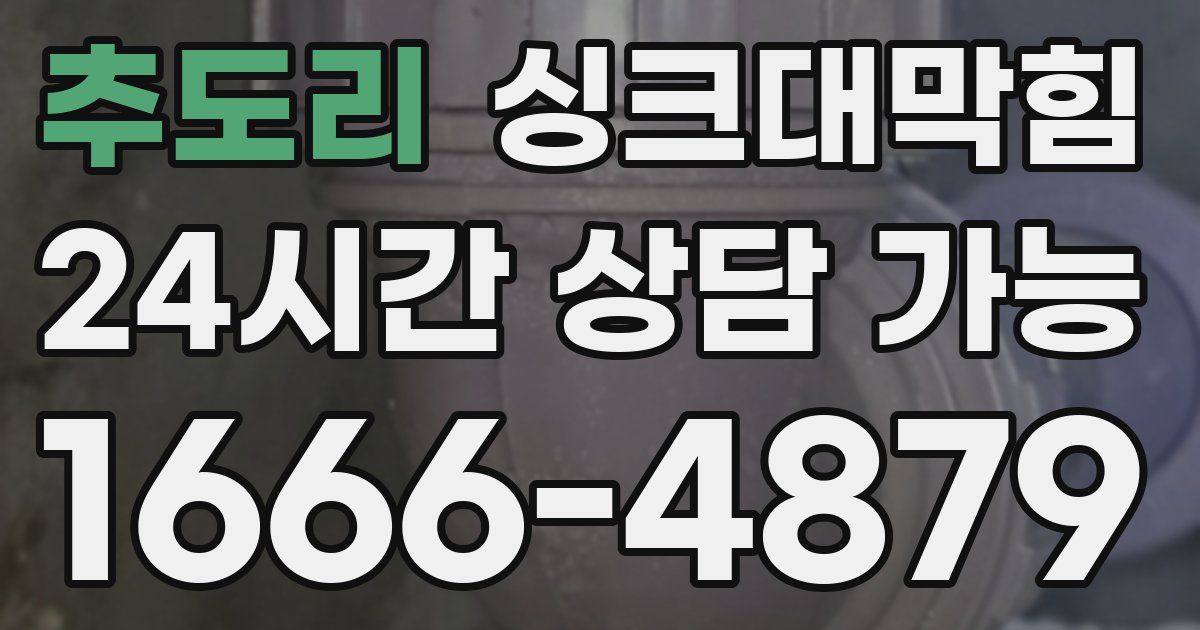 추도리 싱크대 뚫기