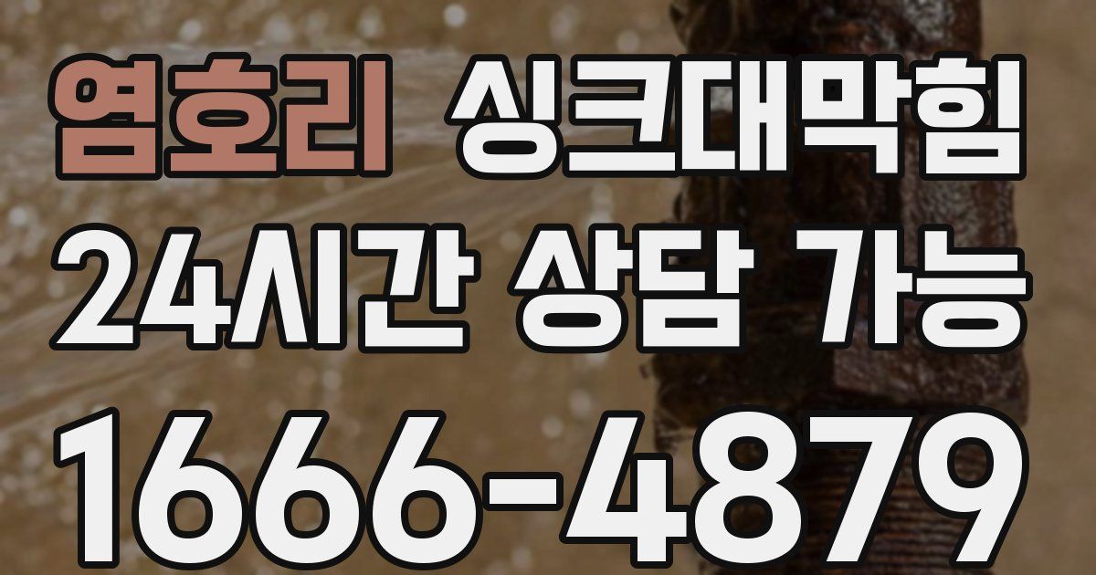 염호리 싱크대 뚫기