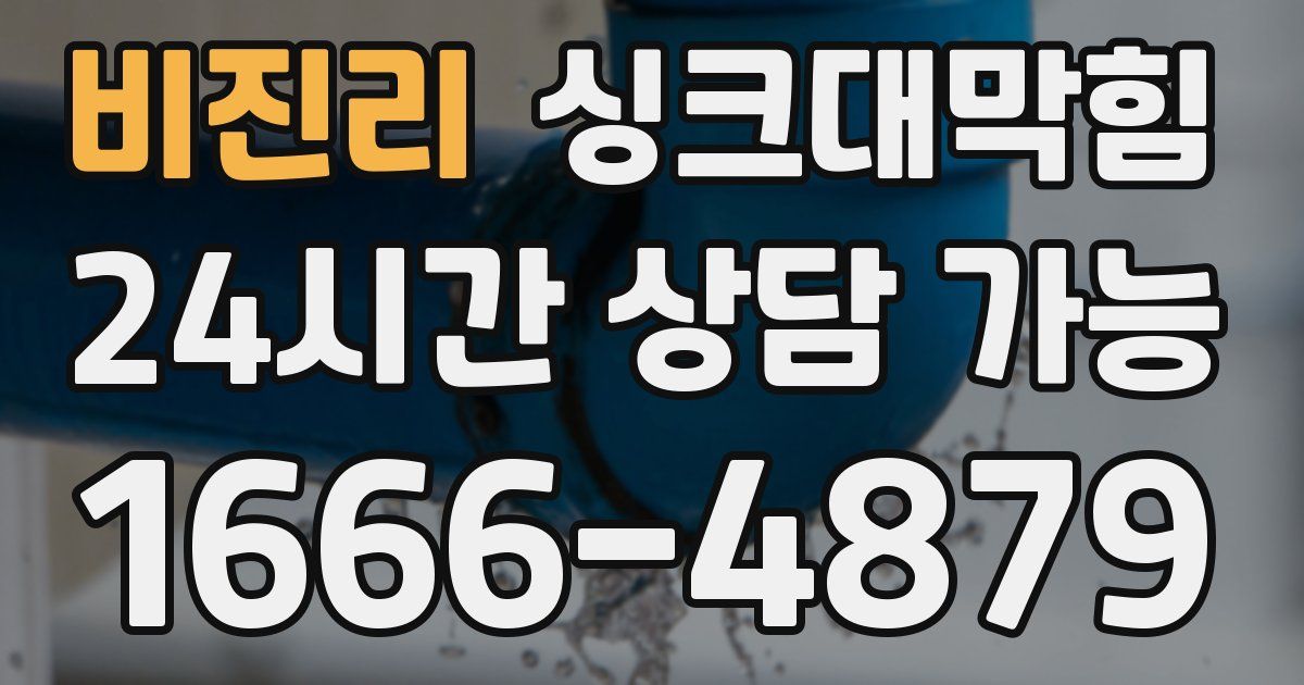 비진리 싱크대 뚫기