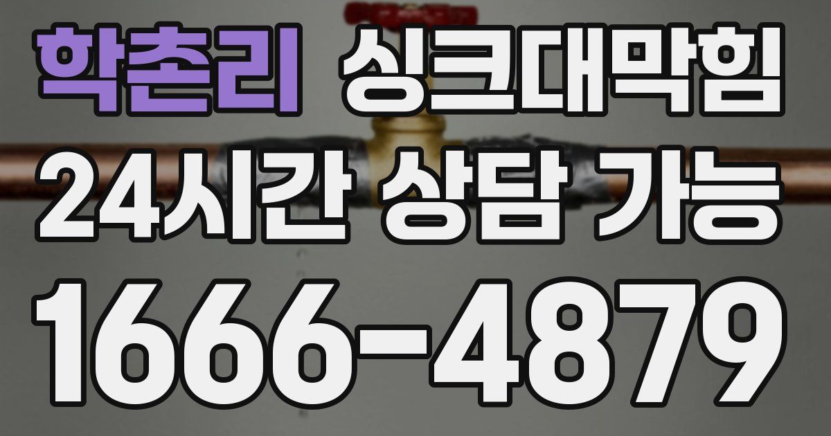 학촌리 싱크대 뚫기