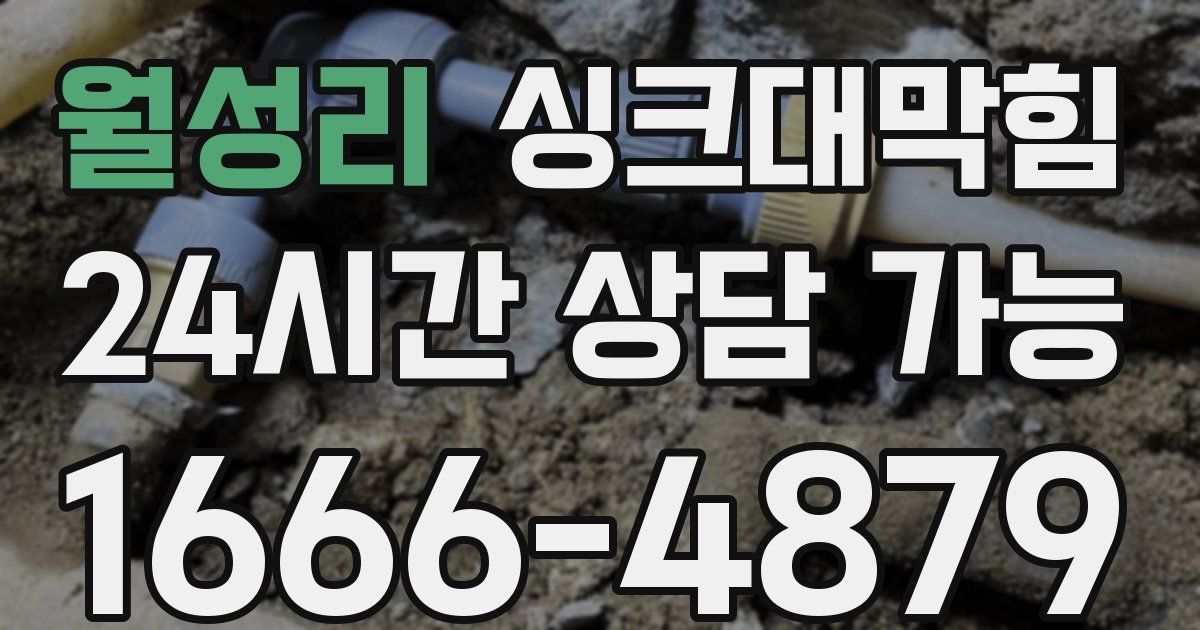 월성리 싱크대 뚫기