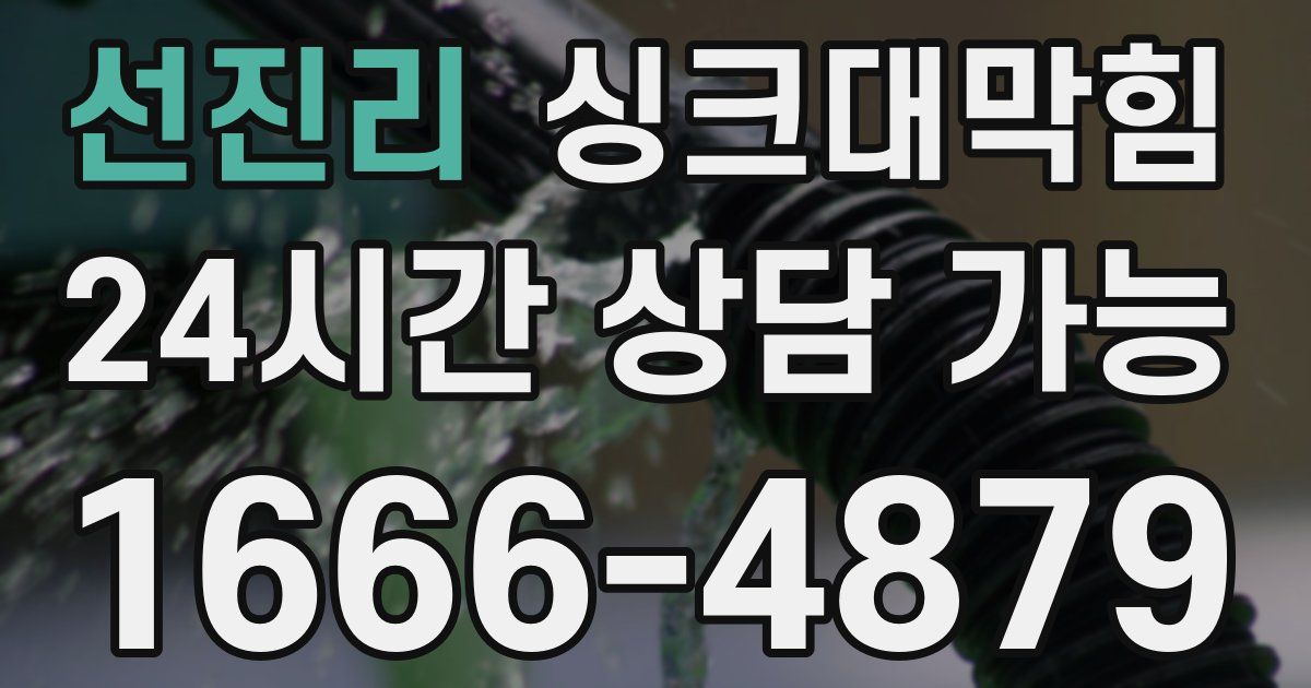 선진리 싱크대 뚫기