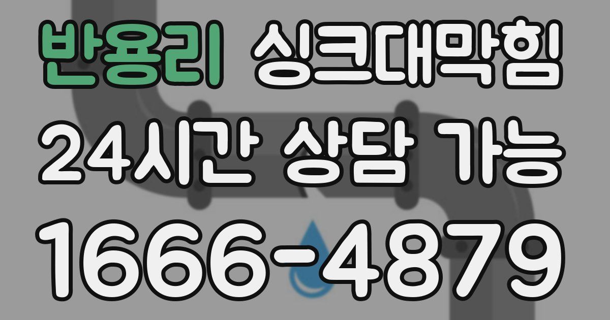 반용리 싱크대 뚫기