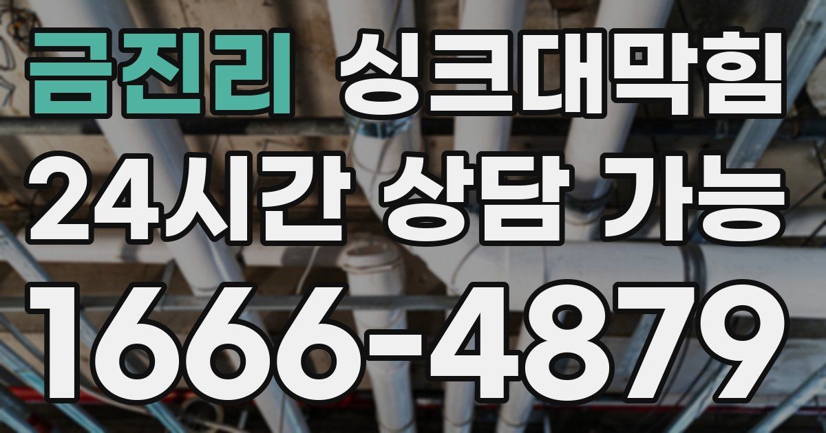 금진리 싱크대 뚫기
