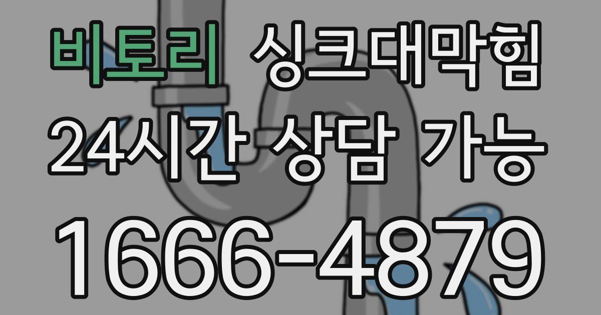 비토리 싱크대 뚫기