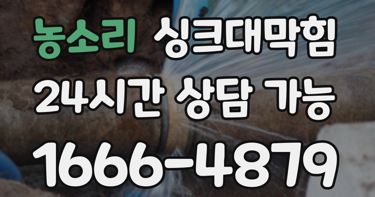 농소리 싱크대 뚫기