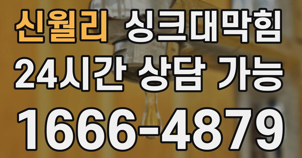 신월리 싱크대 뚫기