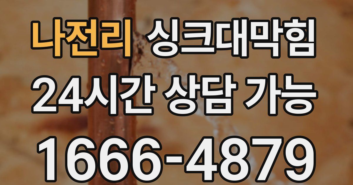 나전리 싱크대 뚫기