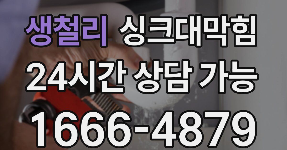 생철리 싱크대 뚫기