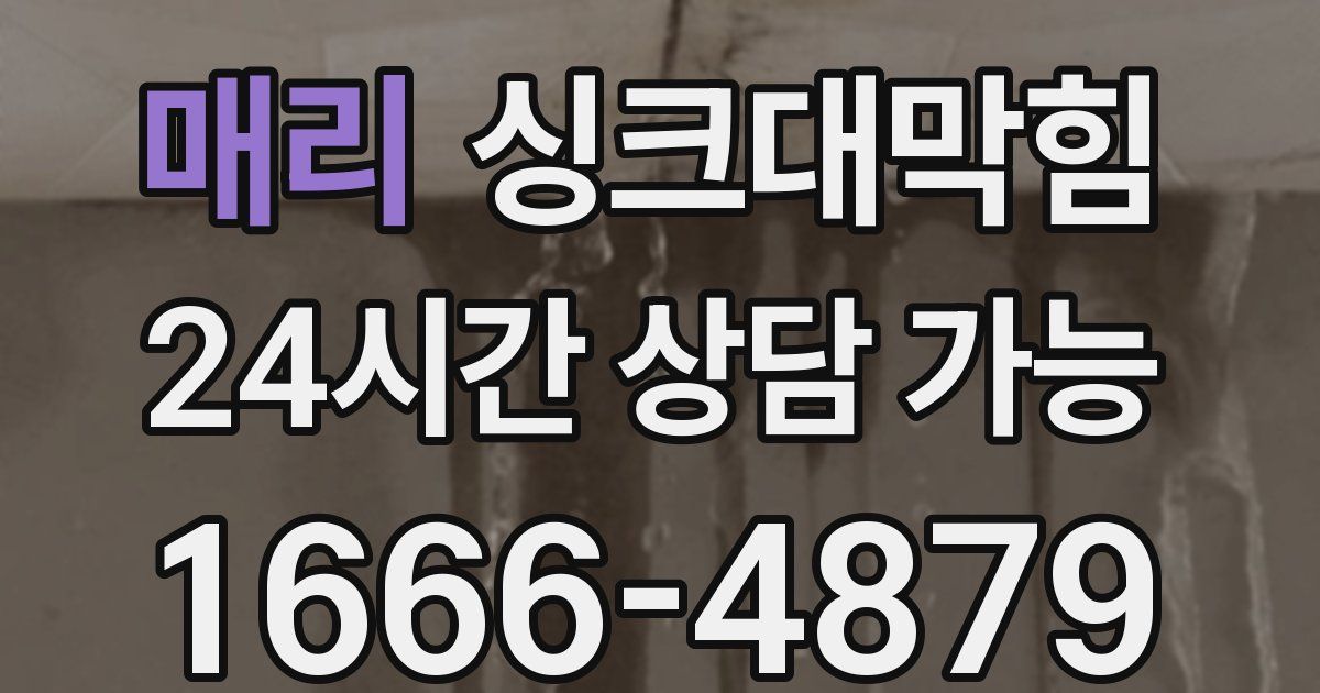 매리 싱크대 뚫기