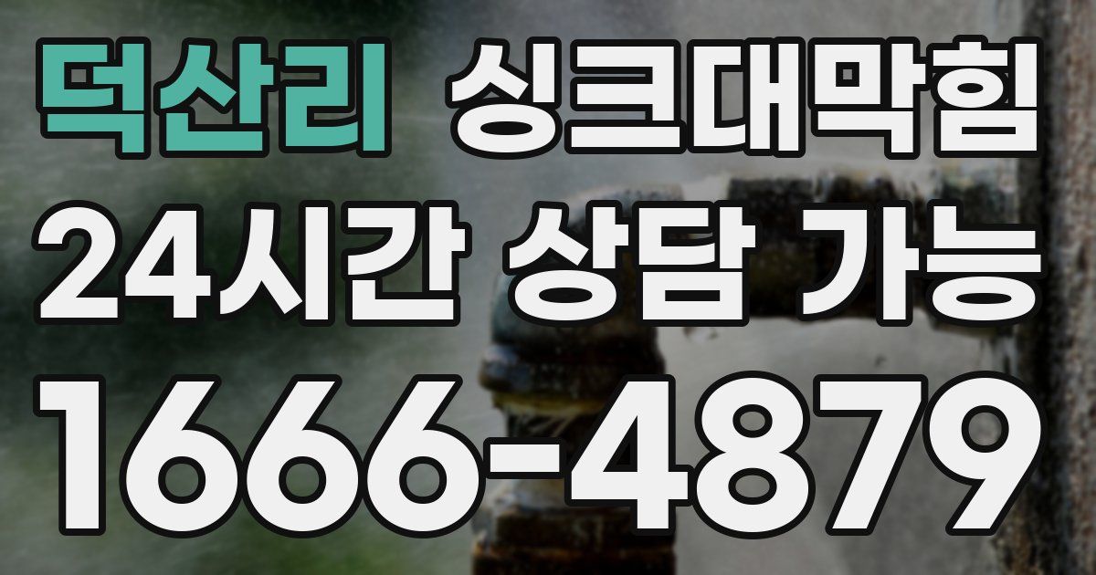 덕산리 싱크대 뚫기