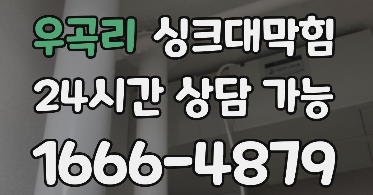 우곡리 싱크대 뚫기