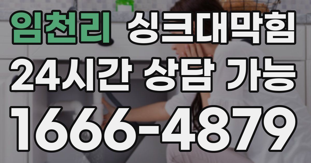 임천리 싱크대 뚫기