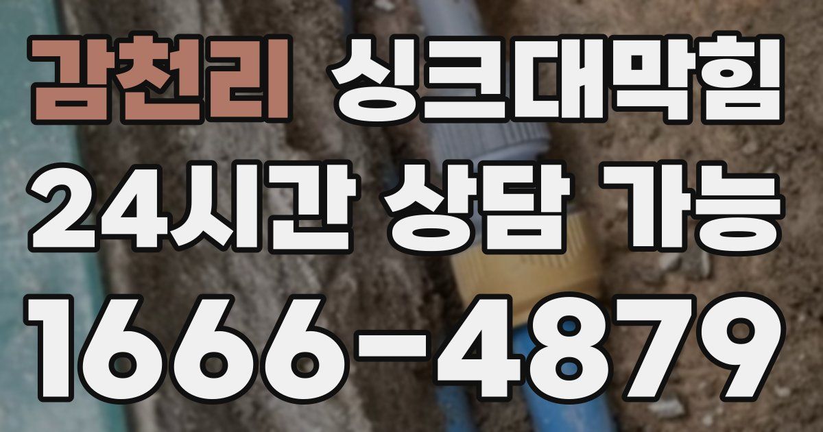 감천리 싱크대 뚫기