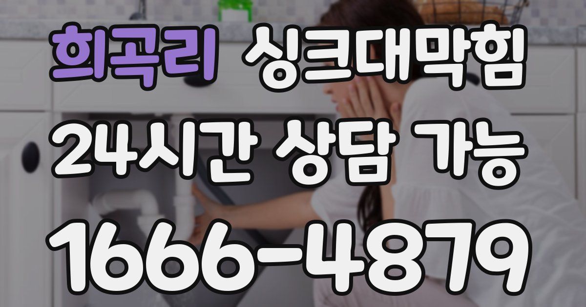 희곡리 싱크대 뚫기