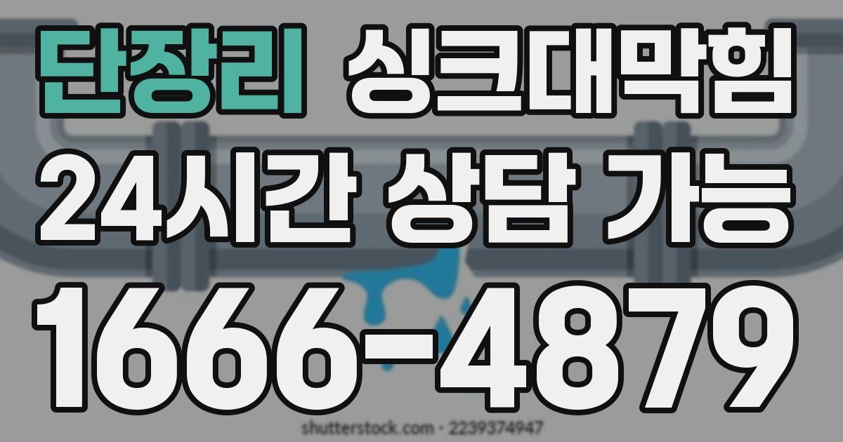 단장리 싱크대 뚫기