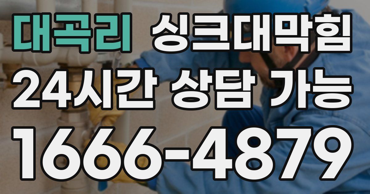 대곡리 싱크대 뚫기