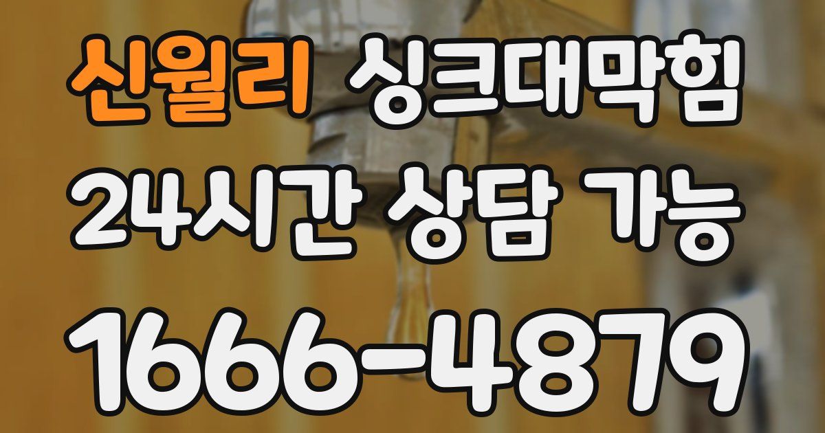 신월리 싱크대 뚫기