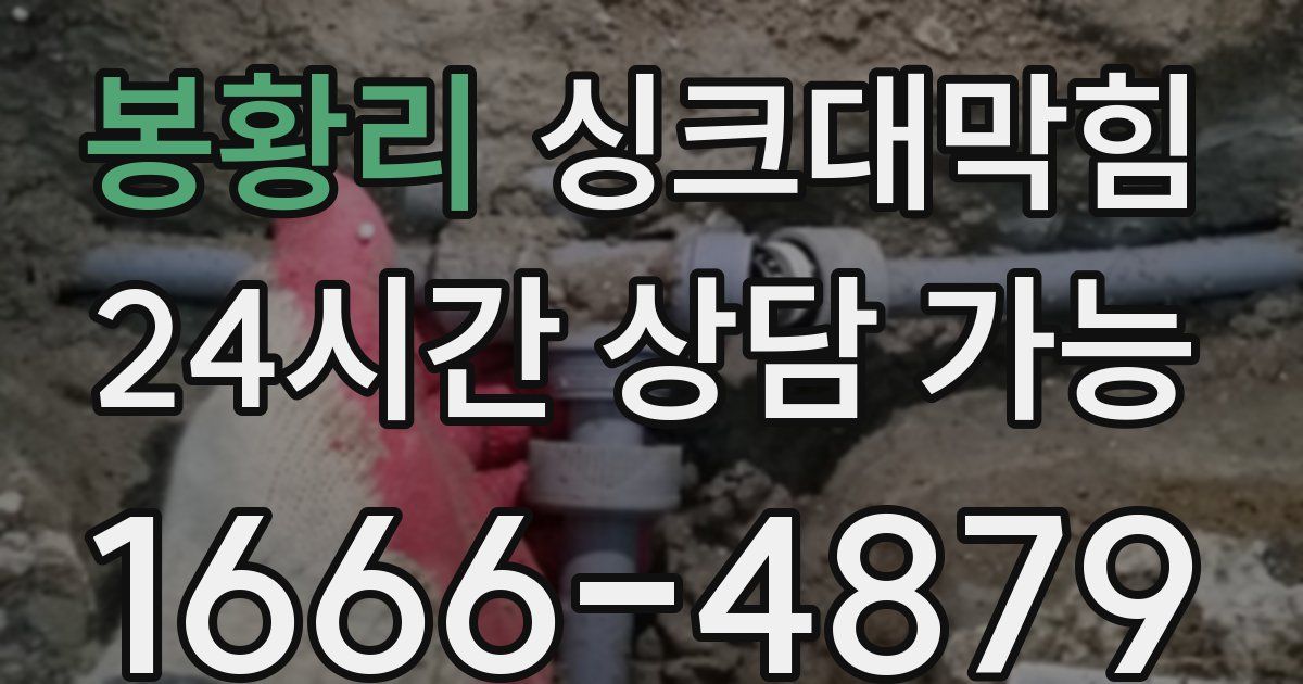 봉황리 싱크대 뚫기