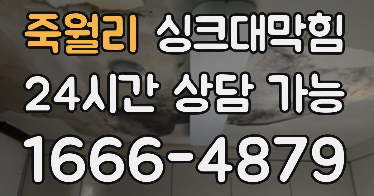 죽월리 싱크대 뚫기