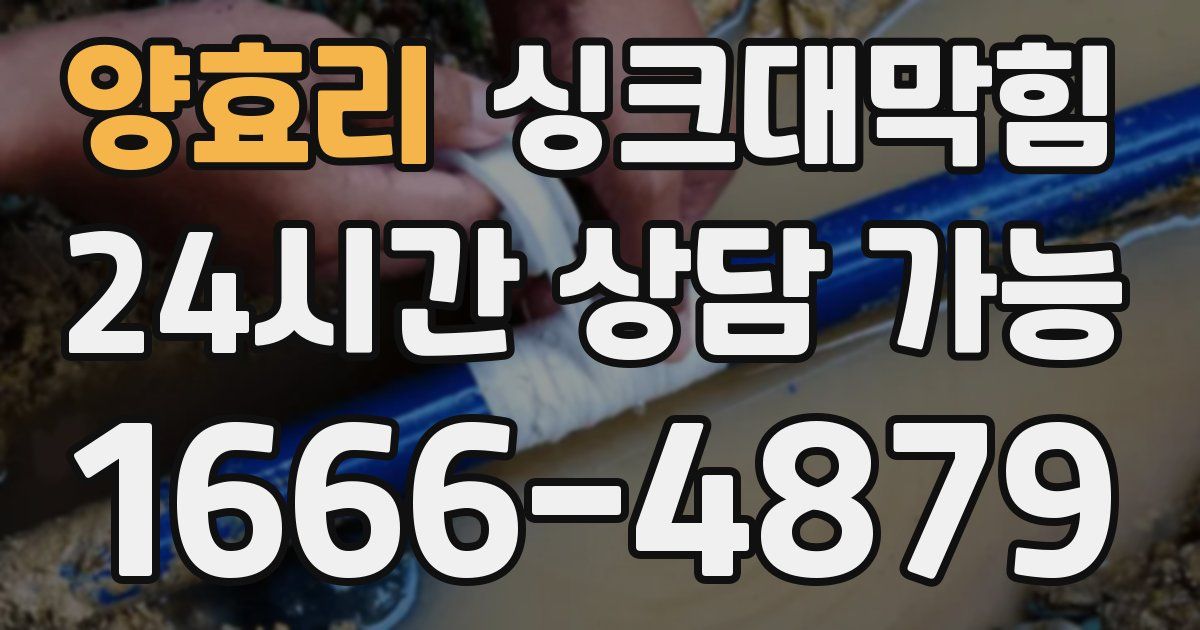 양효리 싱크대 뚫기