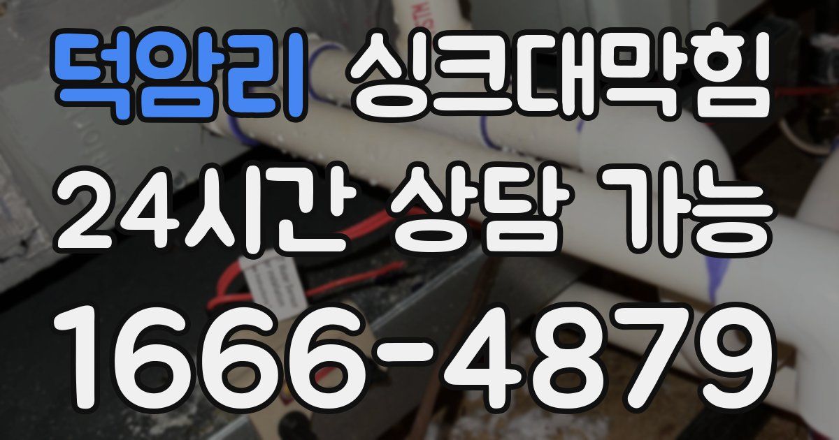 덕암리 싱크대 뚫기