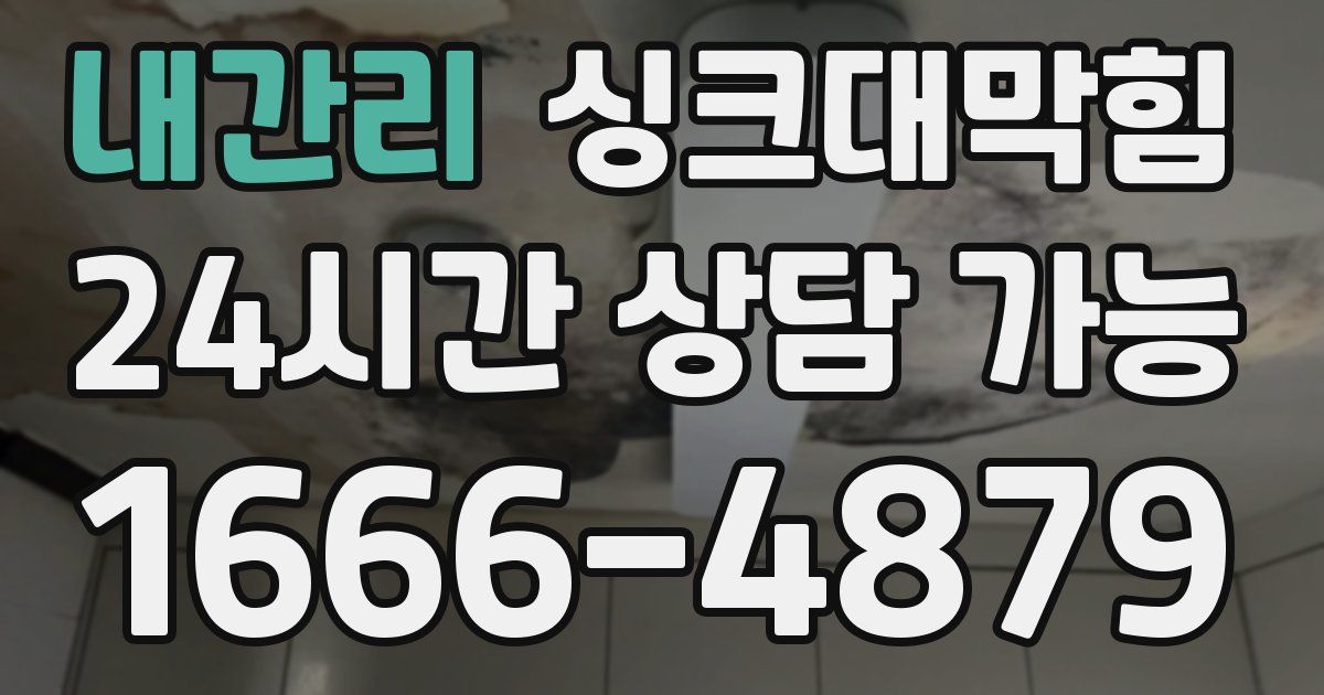 내간리 싱크대 뚫기