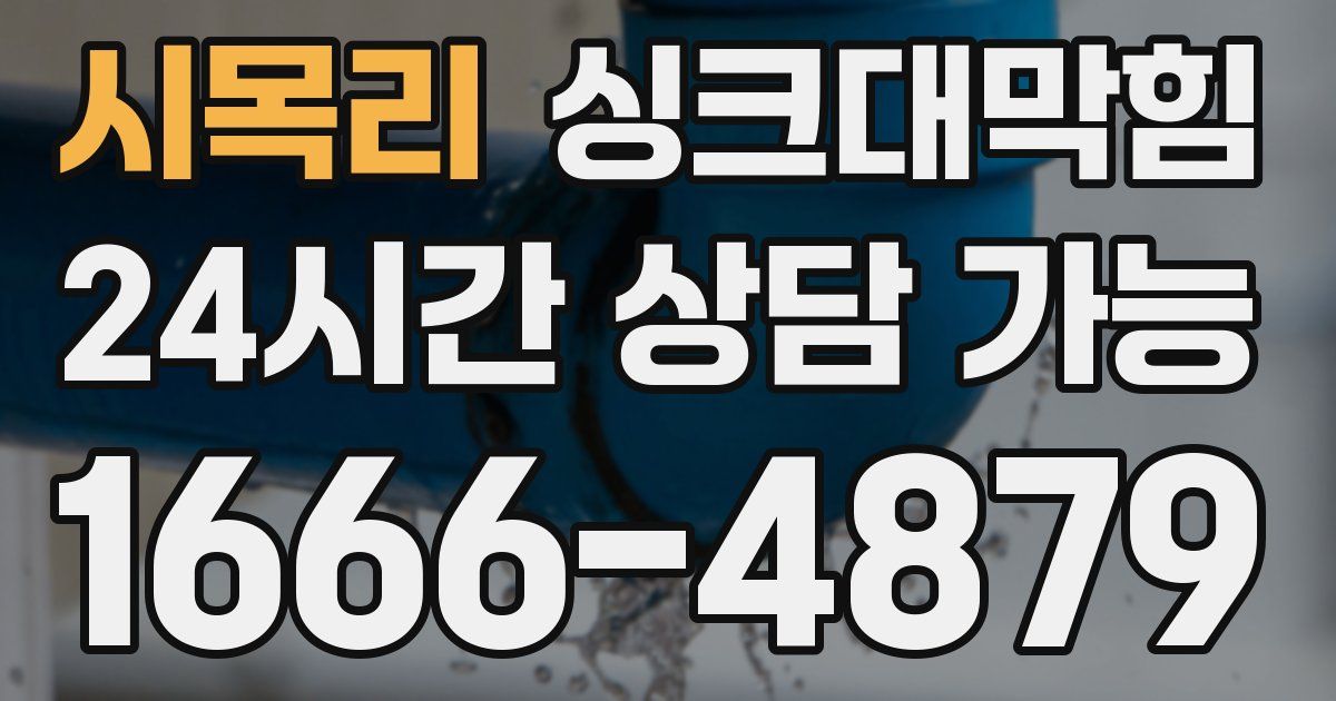 시목리 싱크대 뚫기