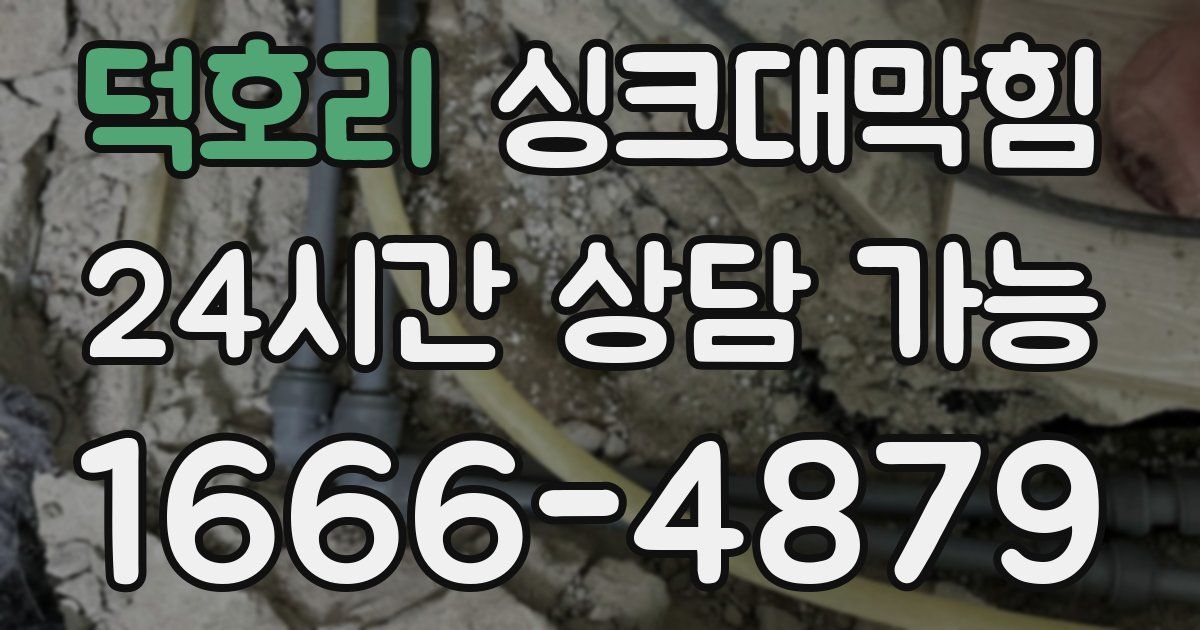 덕호리 싱크대 뚫기