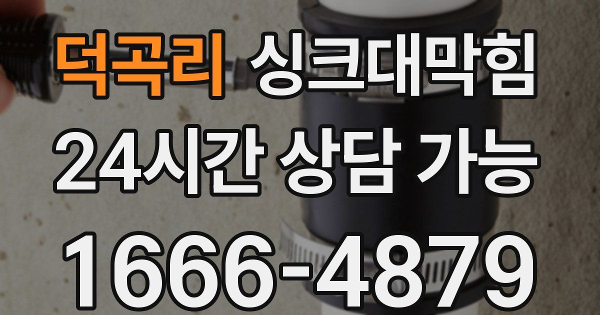 덕곡리 싱크대 뚫기