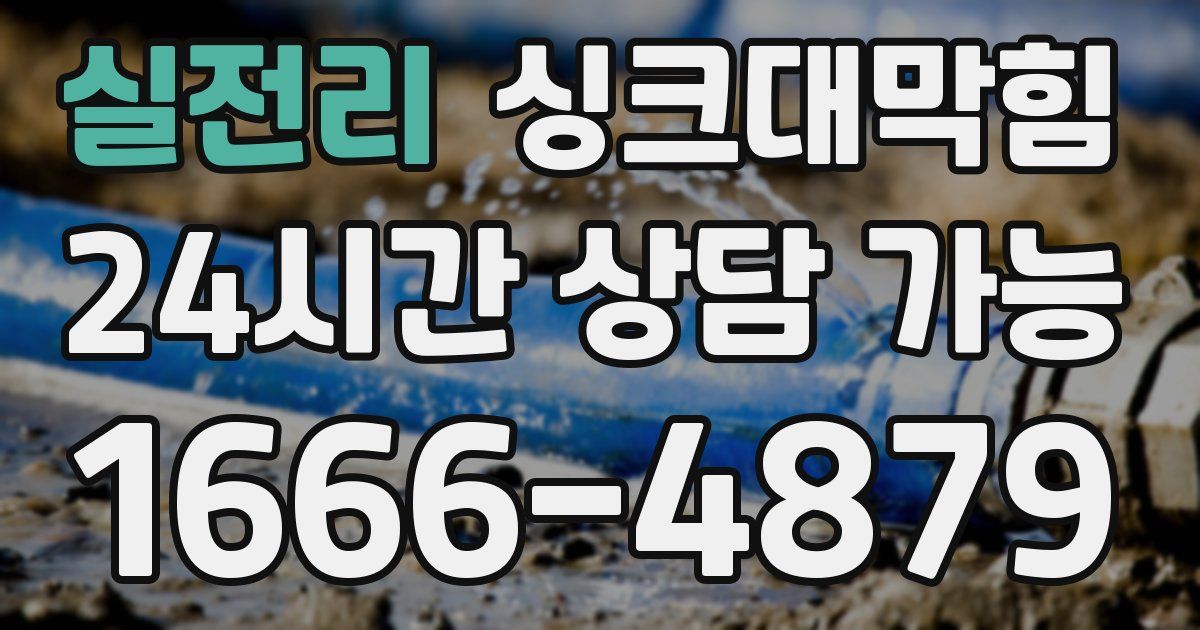 실전리 싱크대 뚫기