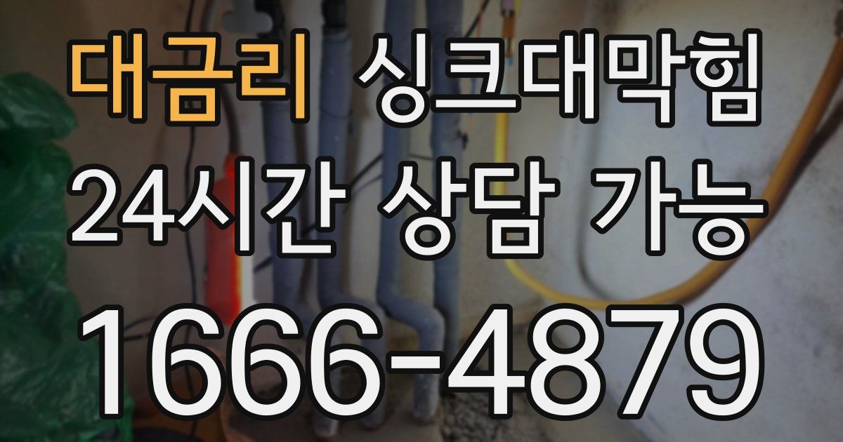 대금리 싱크대 뚫기