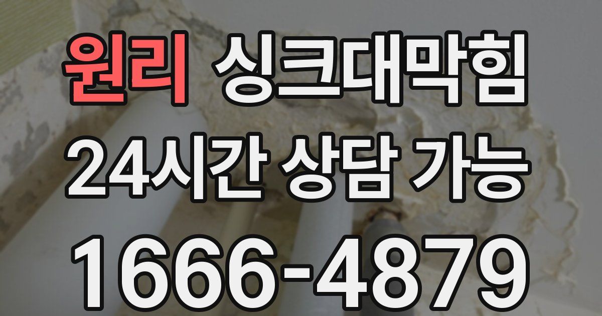 원리 싱크대 뚫기