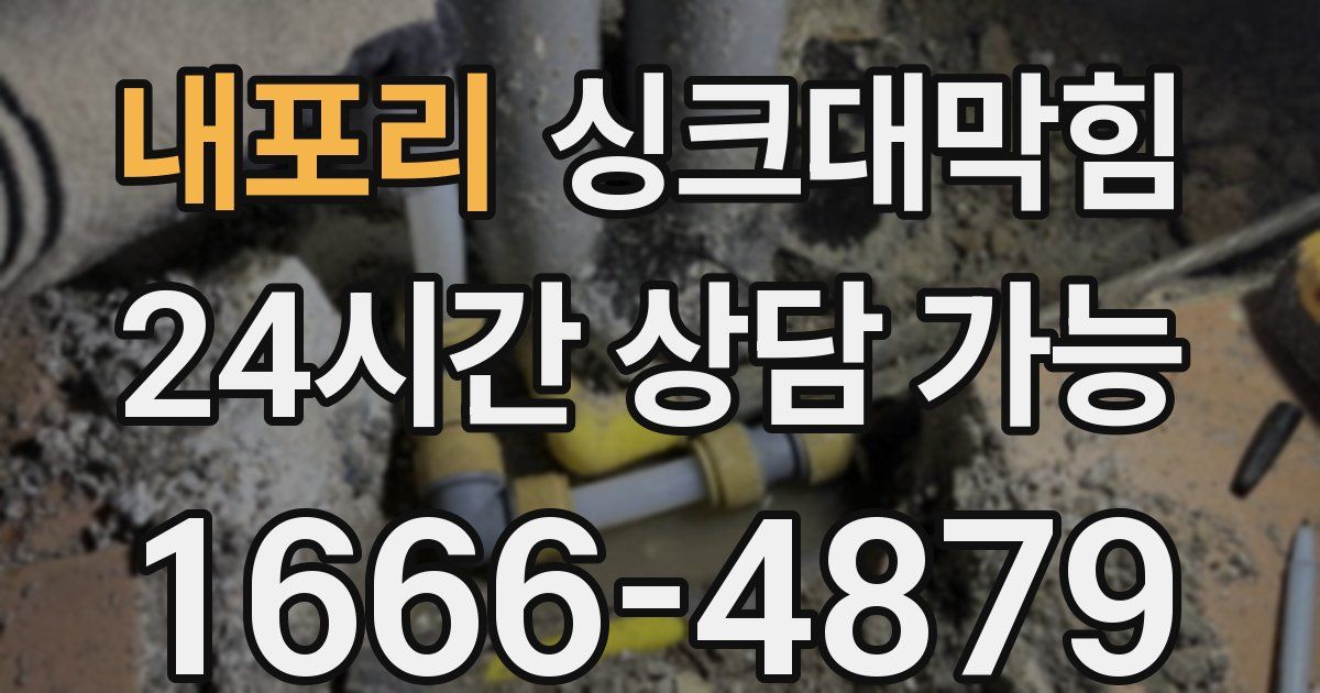 내포리 싱크대 뚫기