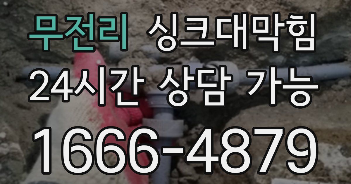 무전리 싱크대 뚫기