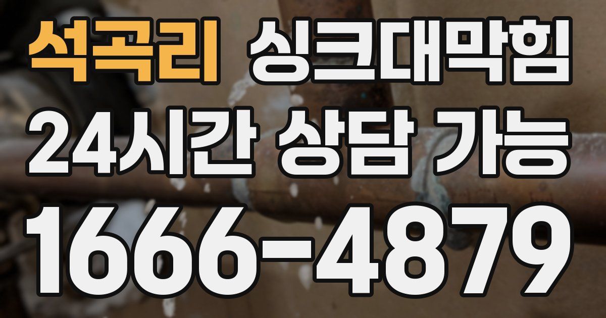 석곡리 싱크대 뚫기