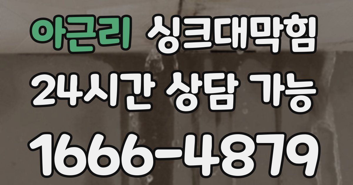 아근리 싱크대 뚫기