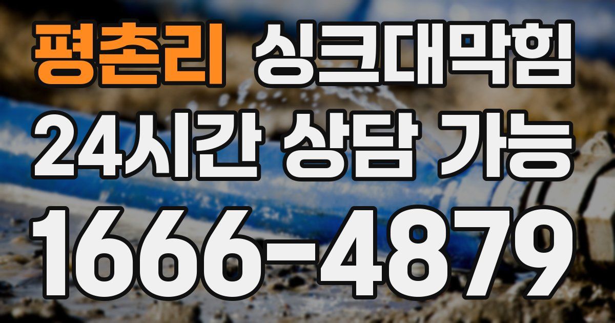 평촌리 싱크대 뚫기