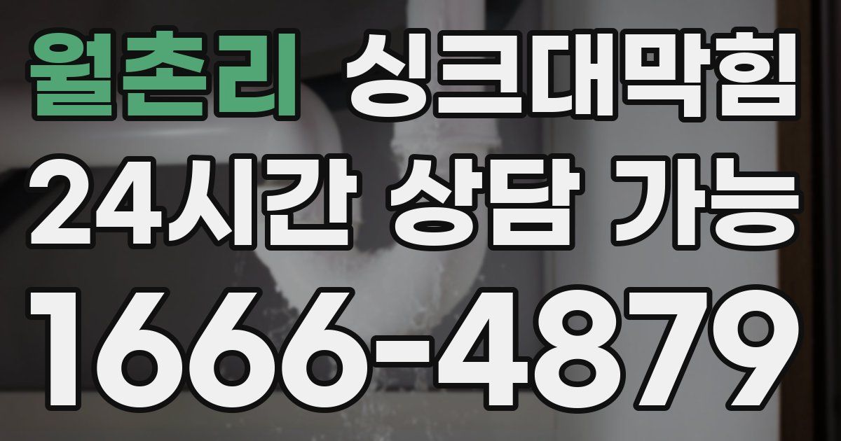 월촌리 싱크대 뚫기