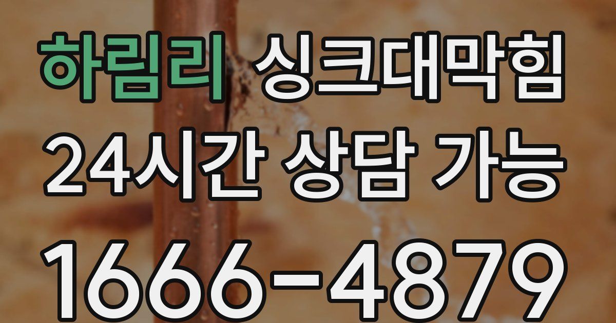하림리 싱크대 뚫기