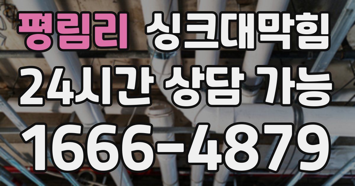 평림리 싱크대 뚫기