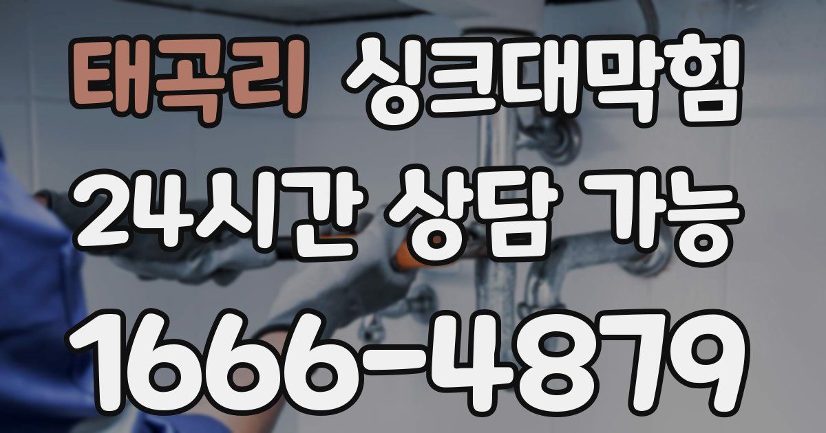 태곡리 싱크대 뚫기