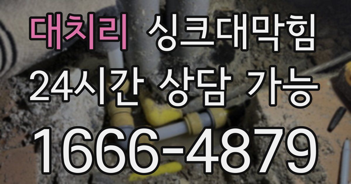 대치리 싱크대 뚫기