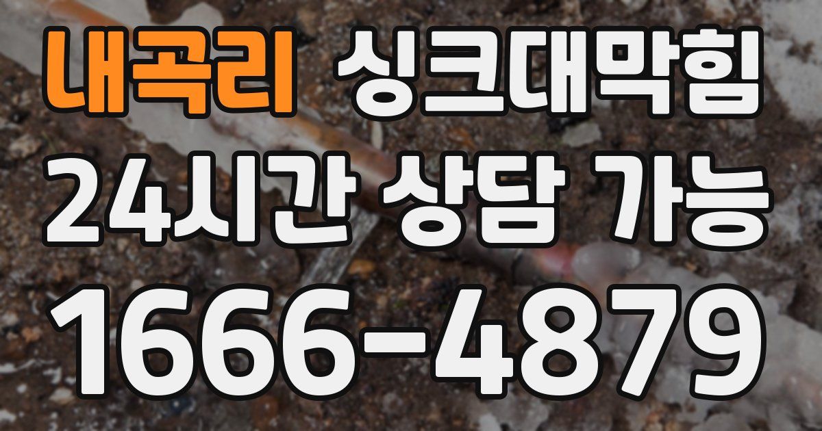 내곡리 싱크대 뚫기