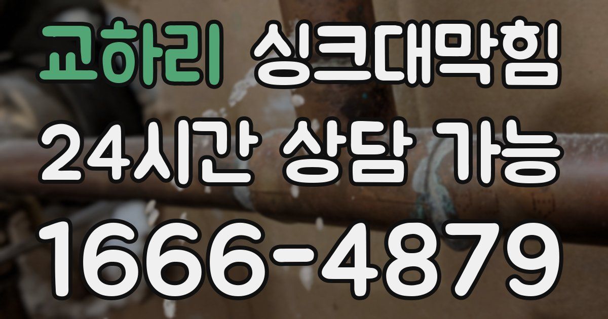 교하리 싱크대 뚫기