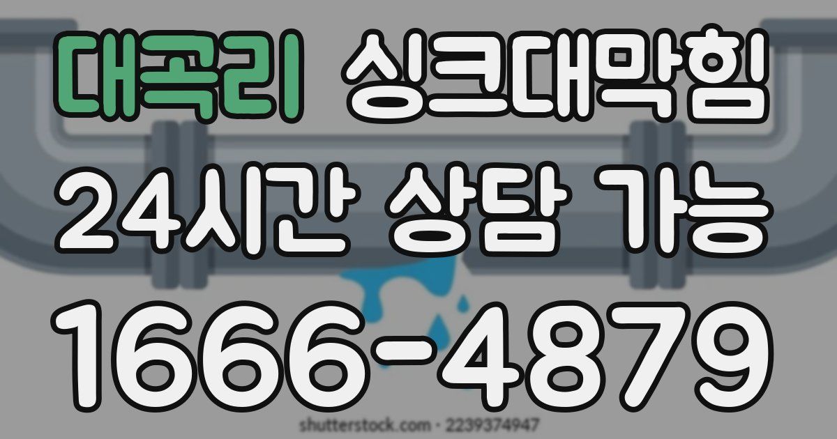 대곡리 싱크대 뚫기