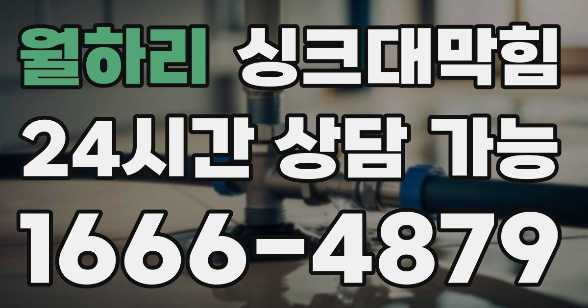 월하리 싱크대 뚫기