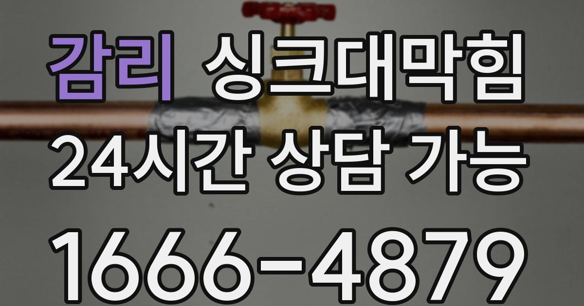 감리 싱크대 뚫기