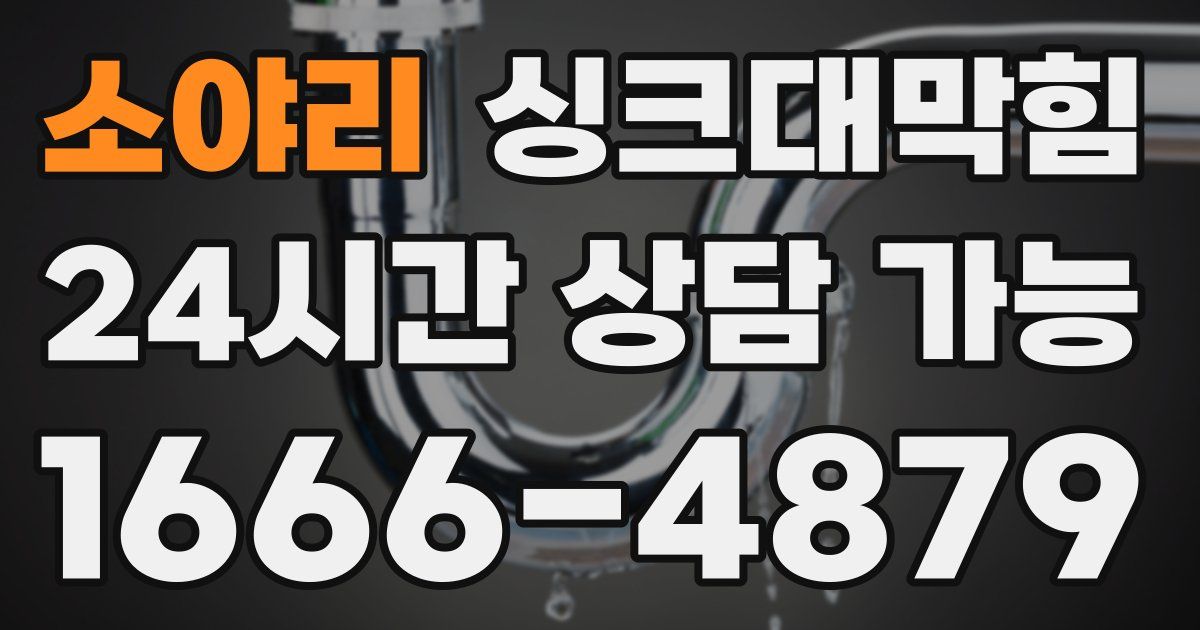 소야리 싱크대 뚫기